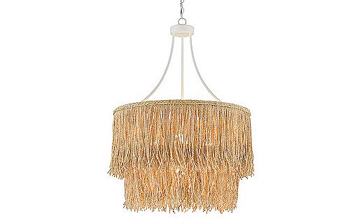 The Samoa Two-Tier Rope Chandelier is also available as a single-tier pendant.
